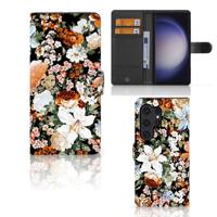 Hoesje voor Samsung Galaxy S24 Ultra Dark Flowers - thumbnail