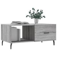 Salontafel 90x50x40 cm bewerkt hout grijs sonoma eikenkleurig - thumbnail