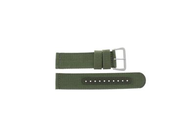 Horlogeband Seiko 7S36-03J0 / SNZG09J1 / 4A212JL Canvas Groen 22mm