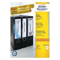 Avery-Zweckform Ordneretiketten L4761-100 61 x 192 mm Papier Wit Permanent hechtend 400 stuk(s) - thumbnail