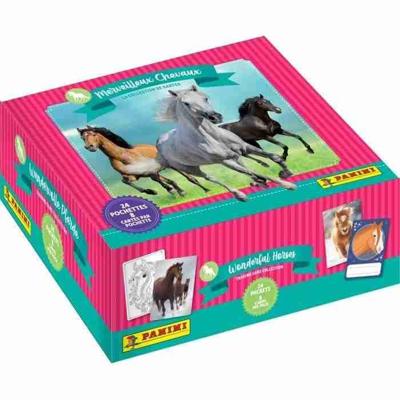 Stickerdoos - PANINI - Verzameling kaarten voor paardenliefhebbers - Bevat 24 vakjes met 8 kaarten