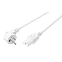 Sygonix SY-5043442 Aansluitkabel Apparaat (warm) Wit 2.00 m - thumbnail