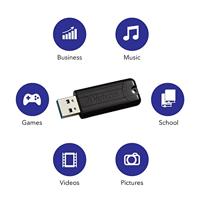Verbatim Pin Stripe 3.0 USB-stick 256 GB Zwart 49320 USB-A 3.2 Gen 1 - thumbnail