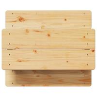 Kindertafel met banken IRUN 90x79,5x50cm massief hout wit - thumbnail