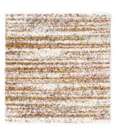 Boho&me Vierkant hoogpolig vloerkleed strepen Artisan - wit|multi - - thumbnail