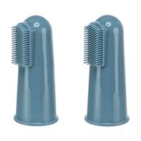 TRIXIE VINGERTANDENBORSTEL HOND / KAT SILICONEN 6 CM 2 ST - thumbnail