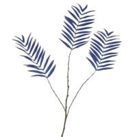 Daan Kromhout Kunsttak palm leaf zijde blauw 95 cm | 6 stuks - thumbnail