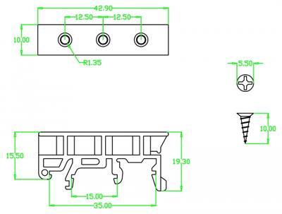 Delock 65961 DIN-railadapter 1 stuk(s) Bag