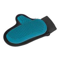 TRIXIE VERZORGINGSHANDSCHOEN MET METALEN PINNEN GROEN / ZWART 24X18 CM - thumbnail