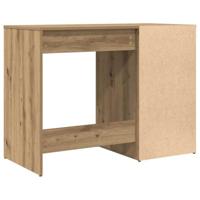 Bureau 100x49x75 cm bewerkt hout artisanaal eikenkleur - thumbnail
