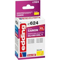 Edding Inktcartridge vervangt Canon CLI-581Y XXL Compatibel Geel EDD-624 18-624 - thumbnail