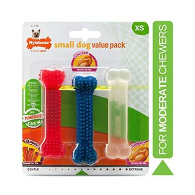 Kauwspeelgoed voor honden Nylabone Value Pack Bacon Maat S Kip Thermoplast (3 pcs) Kauwspeelgoed voor honden Nylabone Value Pack Bacon Maat S Kip Thermoplast (3 pcs)