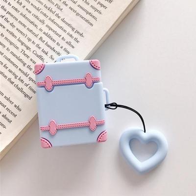 Draadloze oortelefoons schokbestendig Candy gekleurde koffer silicone beschermhoes voor Apple AirPods 1/2 (blauw)