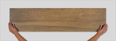 Vloer-/wandtegel houtlook Castelvetro Aequa 120x30cm donkerbruin mat gerectificeerd