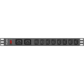 Lanberg PDU-02I1908I-0200-C20-BK energiedistributie 10 AC-uitgang(en) 1U Zwart