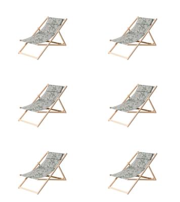 Houten strandstoel ca. 120x55 cm Palma natural natural outdoor finishing (6 stuks) Madison - Madison