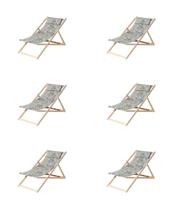 Houten strandstoel ca. 120x55 cm Palma natural natural outdoor finishing (6 stuks) Madison - Madison - thumbnail