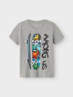 Name it zomer shirt jongens - grijs - Nkmfocus - thumbnail
