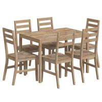 7-delige Eethoek massief acaciahout - thumbnail