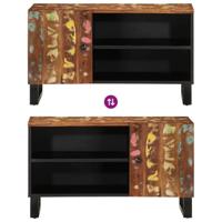 Tv-meubel 80x33x46 cm massief hout gerecycled en bewerkt hout - thumbnail