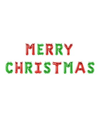 Set Folie Ballonnen - Merry Christmas Letters