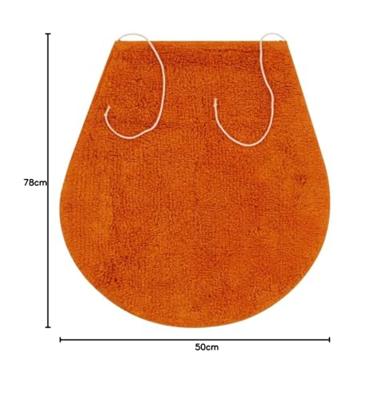 VidaXL Badmattenset stof oranje 3-delig