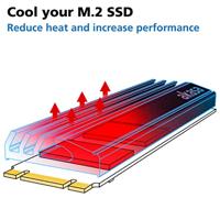 Akasa A-M2HS01-BK M.2 Nvme SSD heatsink Playstation 5 compatible - thumbnail