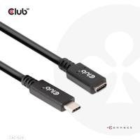 Club 3D usb-c gen 1 verlengkabel (zwart, 1 meter, 5 gbp/s, 60 watt) - thumbnail