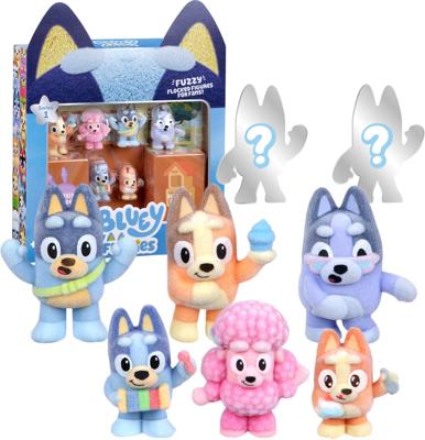 Bluey Fuzzies deluxe speelfigurenset 8-delig blind box