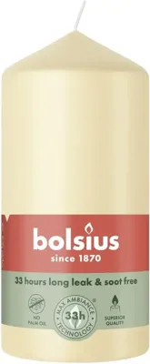 Bolsius stompkaars essentials 5.8x12cm oat beige