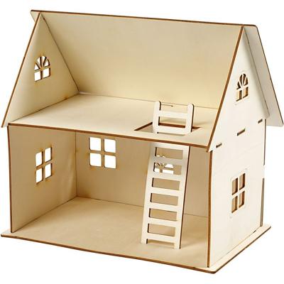 Creativ Company Diy poppenhuis, h: 25 cm, afm 18x27 cm, 1 stuk Creativ Company Diy poppenhuis, h: 25 cm, afm 18x27 cm, 1 stuk