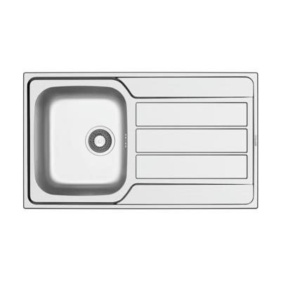 Wastafel Inbouwspoeltafel Go By Van Marcke Sofia 86x50CM RVS Wastafel Inbouwspoeltafel Go By Van Marcke Sofia 86x50CM RVS