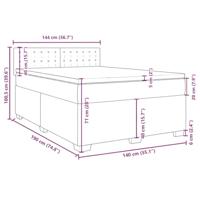 Boxspring met matras fluweel roze 140x190 cm - thumbnail