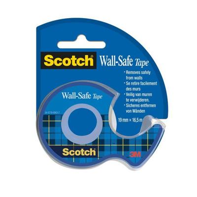 Plakband scotch 19mmx16.5m wall safe + handdisp Plakband scotch 19mmx16.5m wall safe + handdisp