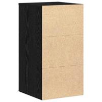 Ladekast met lade Zwart eiken 40 x 41 x 76 cm Bewerkt hout - thumbnail