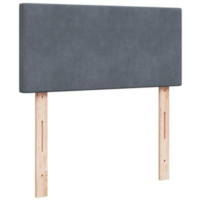 Boxspring met matras fluweel donkergrijs 90x200 cm