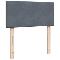 Boxspring met matras fluweel donkergrijs 90x200 cm - thumbnail