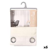 Gordijn Gift Decor Wit 140 x 260 cm Strepen (6 Stuks) - thumbnail
