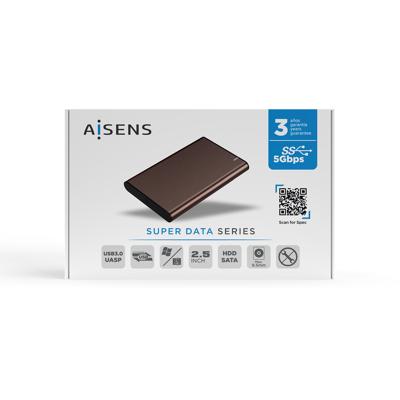 Hard drive hoes Aisens ASE-2525BWN Bruin 2,5"
