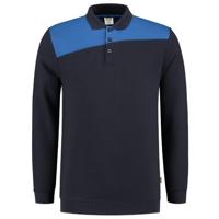Tricorp polosweater - Bicolor Naden - marine blauw/koningsblauw - maat XXL - thumbnail