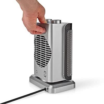 Keramische PTC-Ventilatorkachel | 1000 / 1500 W | 2 Verwarmingsmodi | Instelbare thermostaat | Draait automatisch | Oververhittingsbeveiliging | Omvalpreventie Keramische PTC-Ventilatorkachel | 1000 / 1500 W | 2 Verwarmingsmodi | Instelbare thermostaat | Draait automatisch | Oververhittingsbeveiliging | Omvalpreventie
