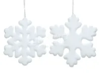 Kerstornament Sneeuwvlok Foam Wit 20cm Assorti 1st - thumbnail