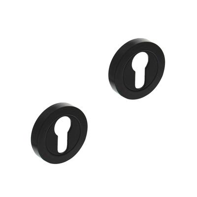 Intersteel cilinderrozetten verdekt 52x10mm - mat zwart