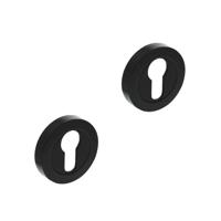 Intersteel cilinderrozetten verdekt 52x10mm - mat zwart - thumbnail