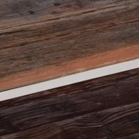 Salontafel roestvrij staal en massief bielshout zilverkleurig - thumbnail