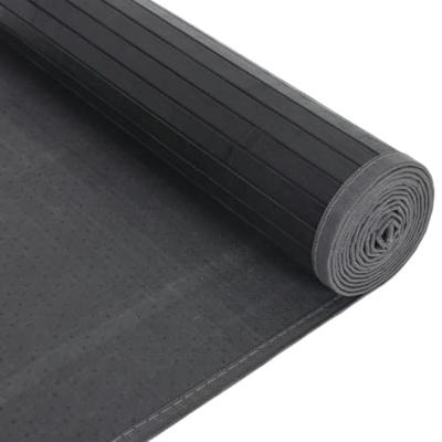 Vloerkleed rechthoekig 80x300 cm bamboe zwart - thumbnail