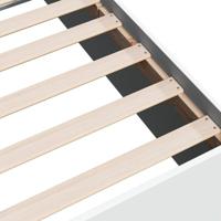 Bedframe bewerkt hout wit 150x200 cm - thumbnail