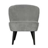 Woood Sara fauteuil ribstof Vergrijsd Groen - thumbnail