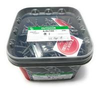 Dynaplus unischroef/spaanplaatschroef ar-coating platkop deeldraad +snijpunt torx tx30 6.0x100/55 | 250 stuks - 0289.14.50601 - thumbnail