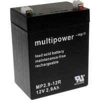 multipower MP2,9-12R Loodaccu 12 V 2.9 Ah Loodvlies (AGM) (b x h x d) 79 x 107 x 56 mm Kabelschoen 4.8 mm Onderhoudsvrij, Geringe zelfontlading - thumbnail